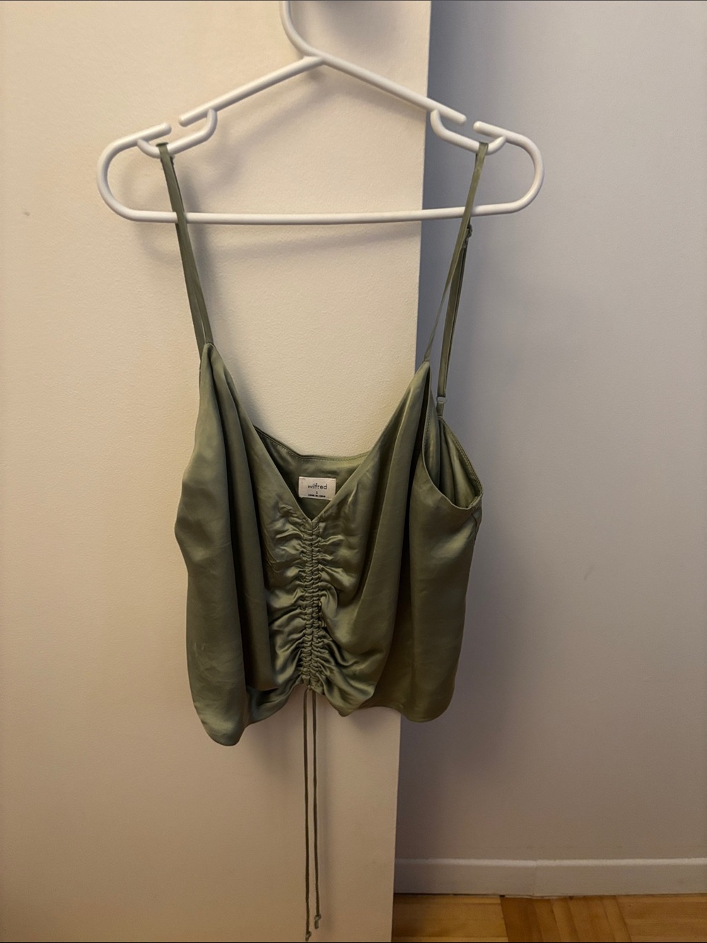 Wilfred Olive Green Ruched Camisole